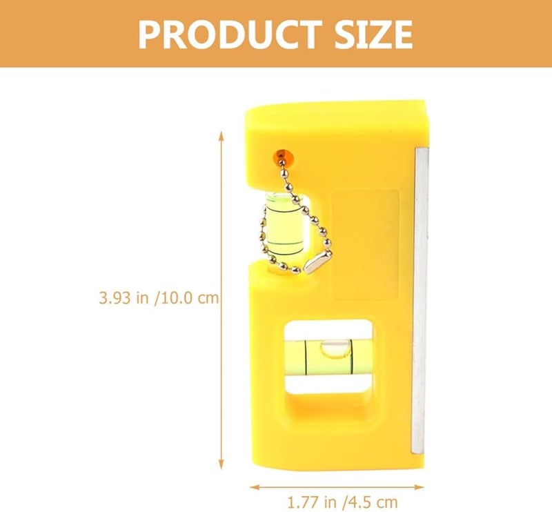 مستوى فقاعة مغناطيسي صغير بسلسلة تعليق - أداة روح عالية الدقة محمولة - Image 2